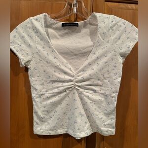 Brandy Melville blue floral top